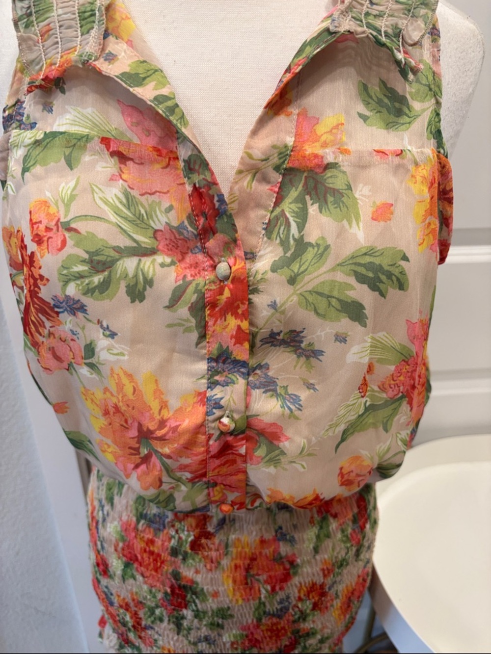 NWT Karlie Multicolor Floral Smocked Dress